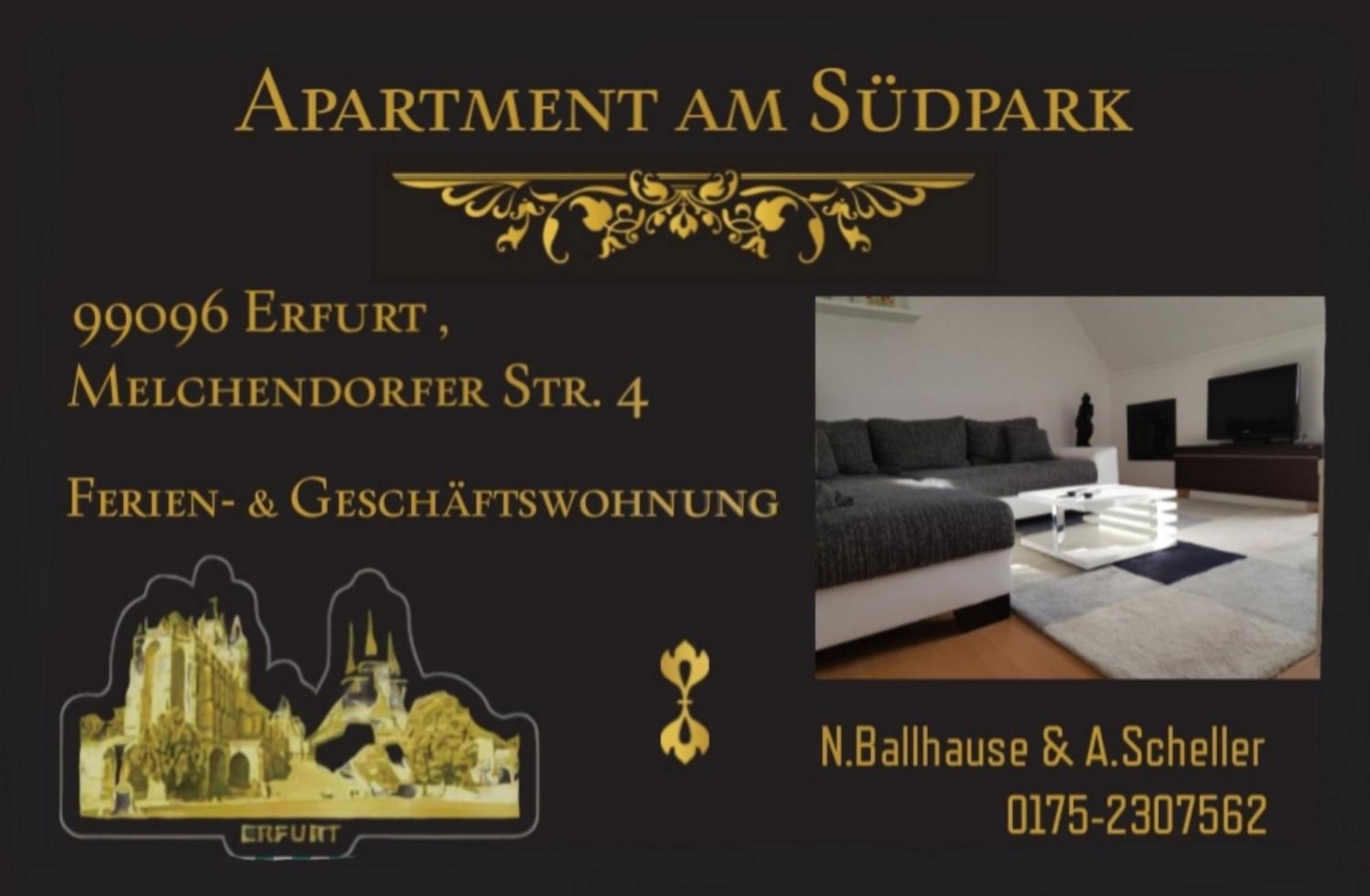 Apartment Am Suedpark Erfurt - Inkl Garten Mit Sitzlounge - Zentrumsnah エクステリア 写真